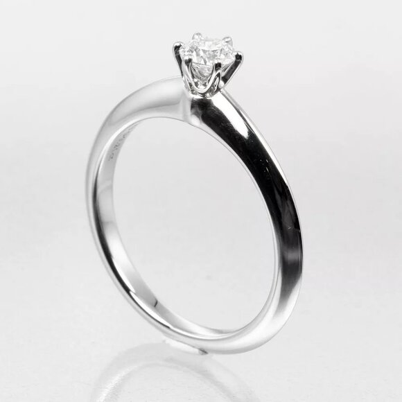 TIFFANY&Co. Solitaire Ring 0.21ct VS1/I/3EX Pt950Platinum/diamond #4.5(US ... - Picture 3 of 10